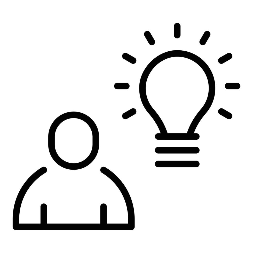 Late work idea icon, outline style vector