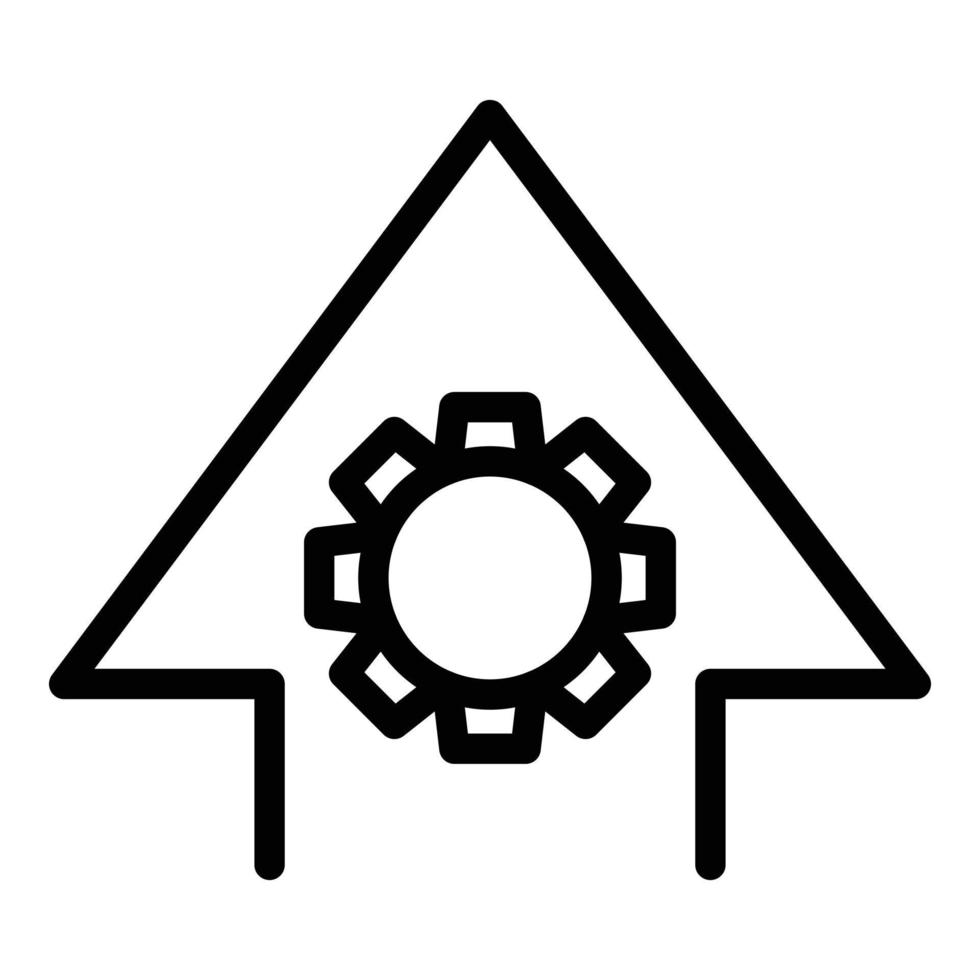 Start management icon outline vector. Job project vector