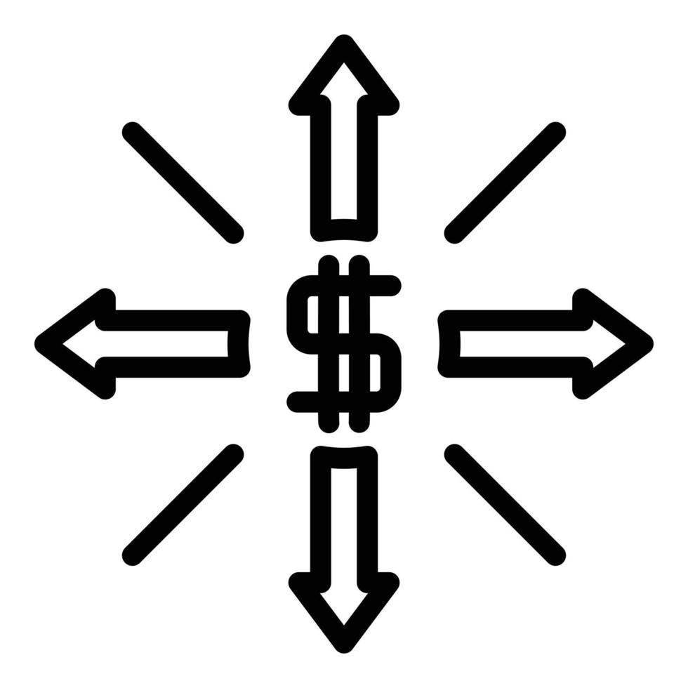 Finance management icon outline vector. Job project vector
