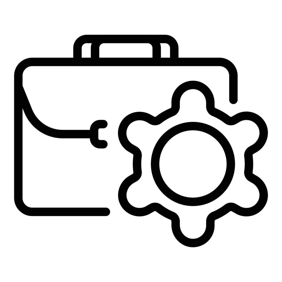 Management suitcase icon outline vector. Work job vector
