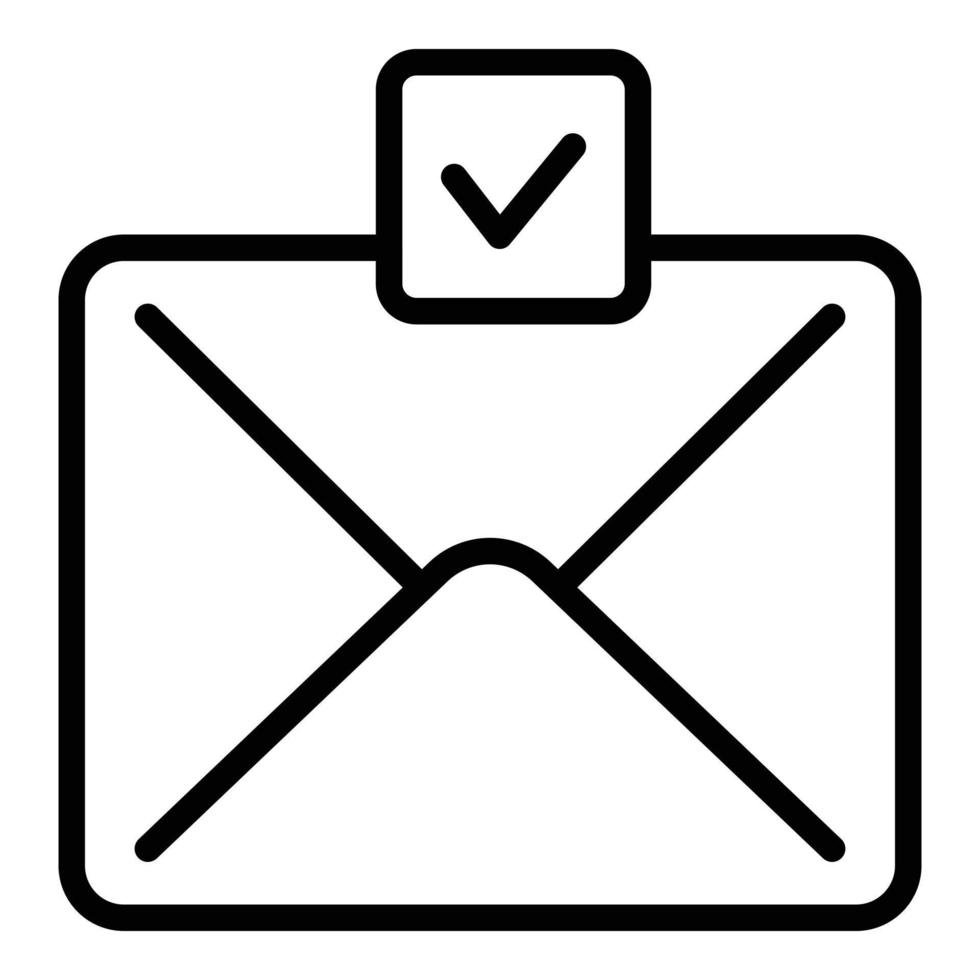 Regulated products mail letter icon, outline style vector