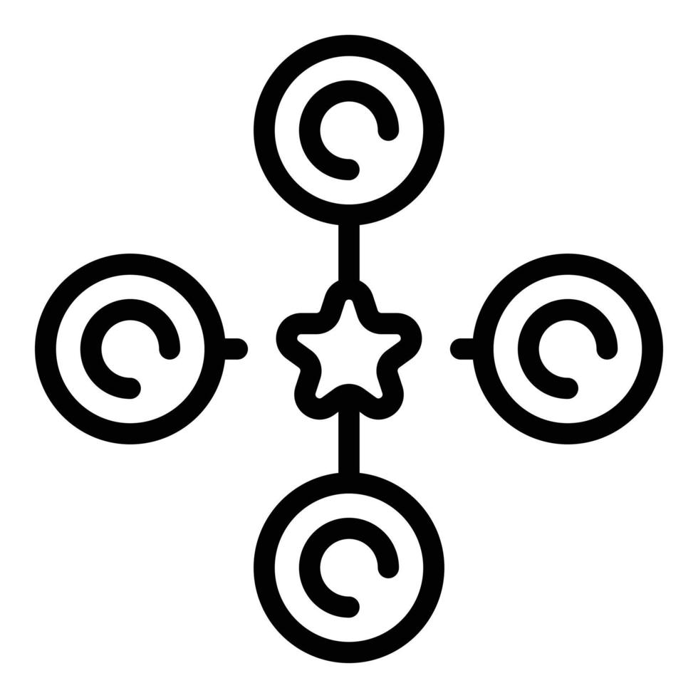 Management scheme icon outline vector. Project teamwork vector