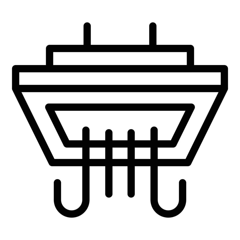 Shower head spray icon, outline style vector