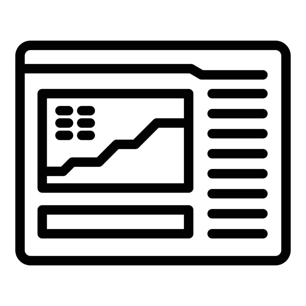 Website management icon outline vector. Job project vector