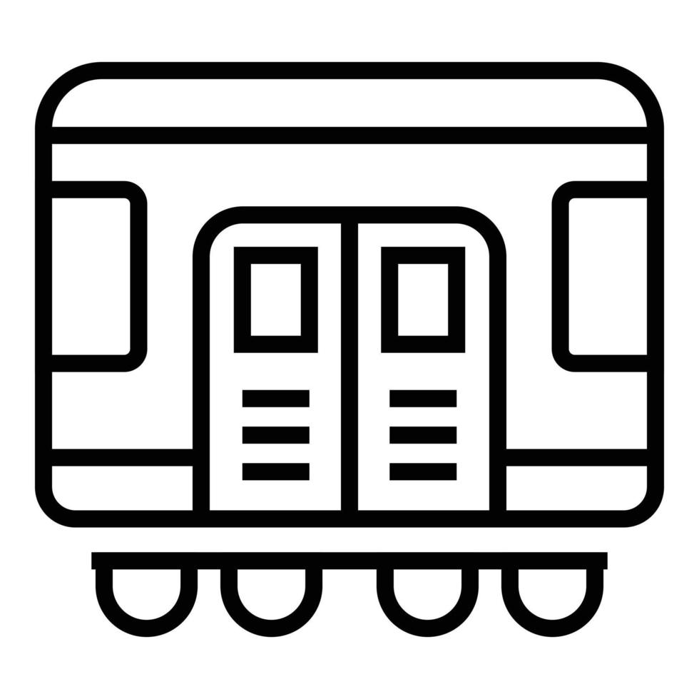 Subway metro icon, outline style vector