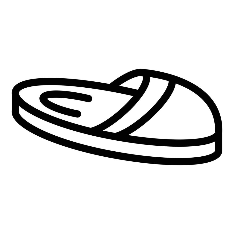 Home slippers comfortable icon, outline style vector
