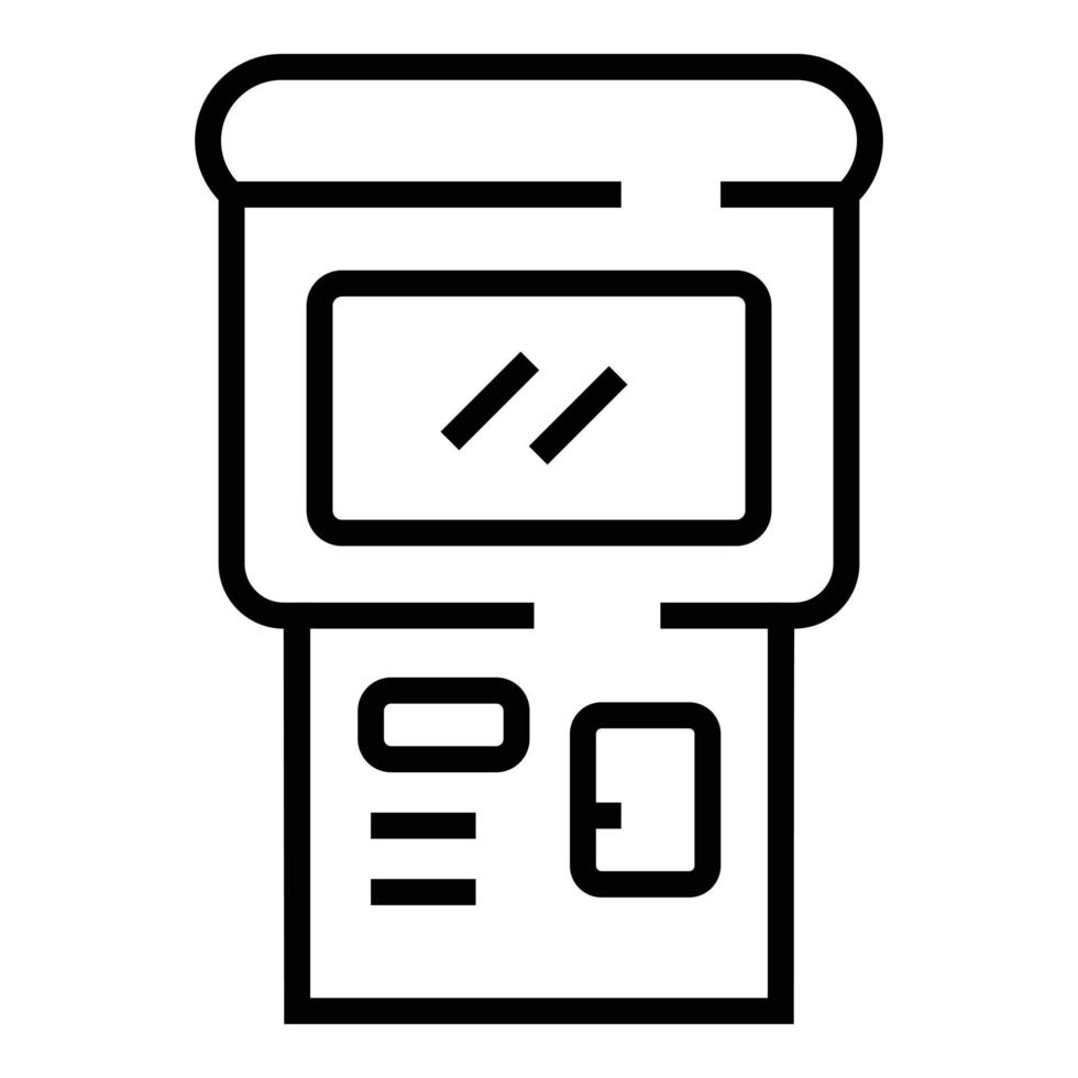 Subway ticket icon, outline style vector