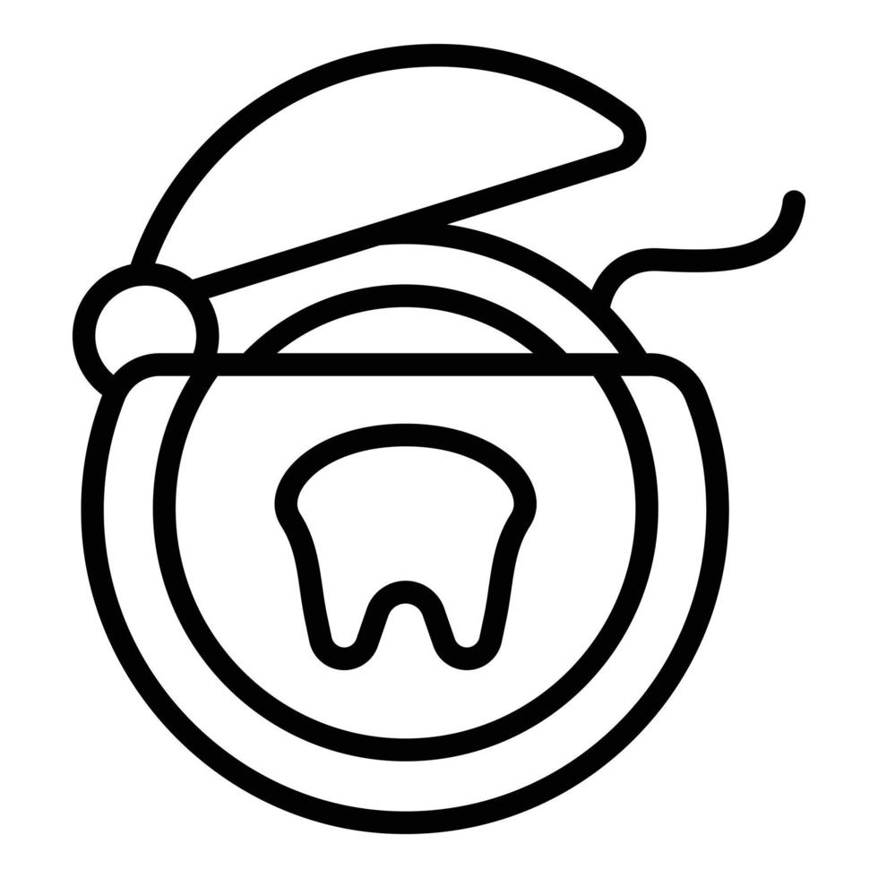 Floss box icon, outline style vector