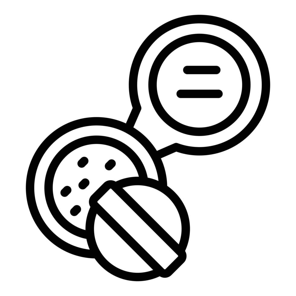 Korean cosmetics container icon, outline style vector