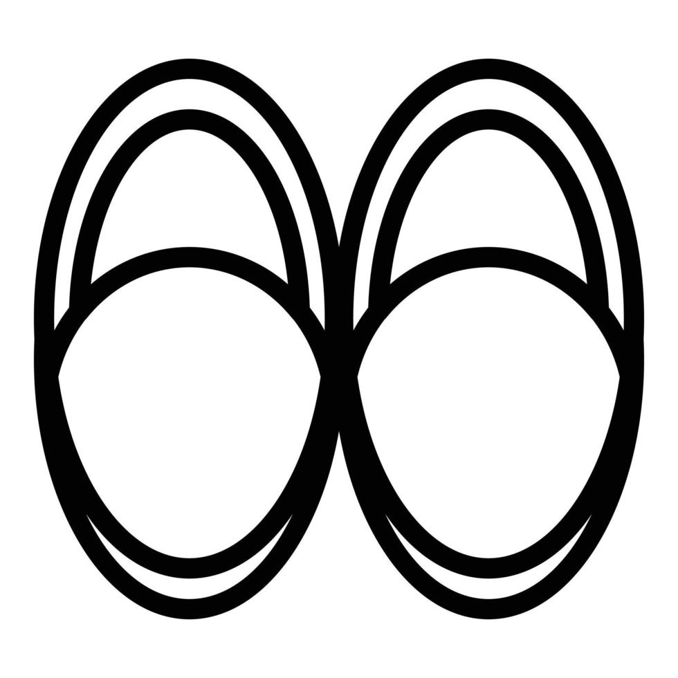 Home slippers cute icon, outline style vector