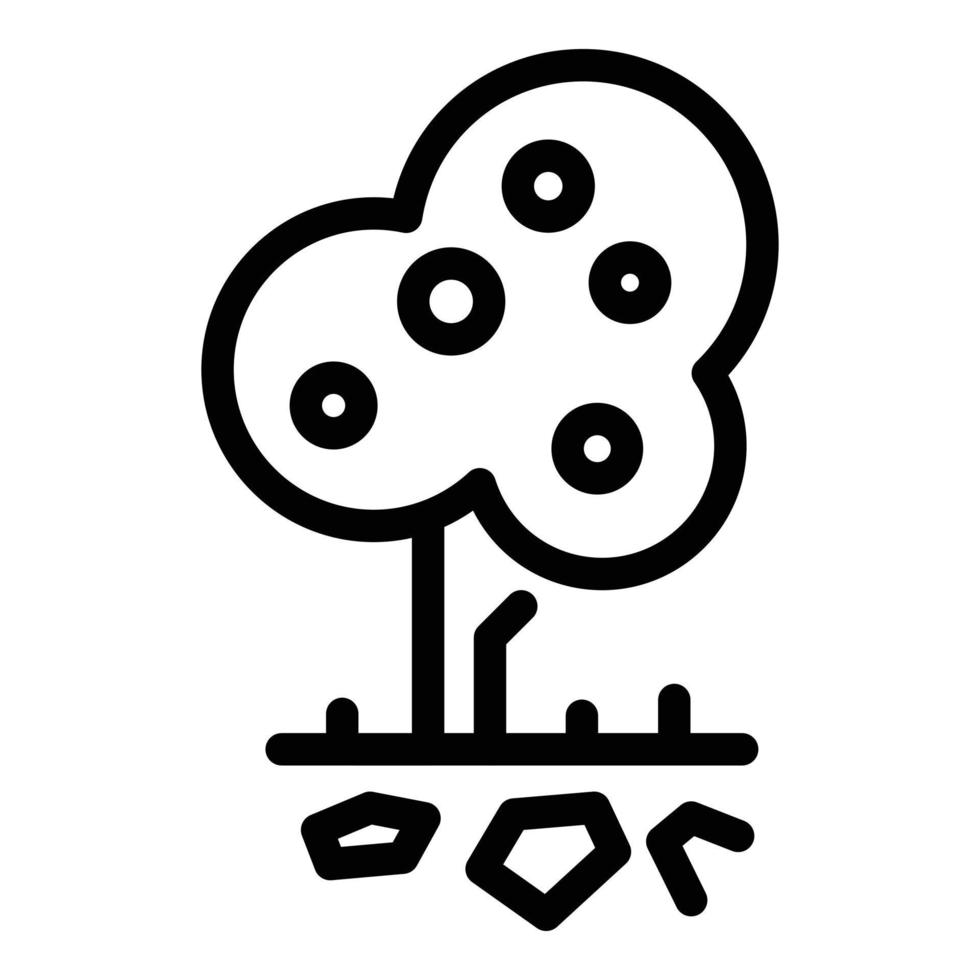 Expedition fruit tree icon, outline style vector