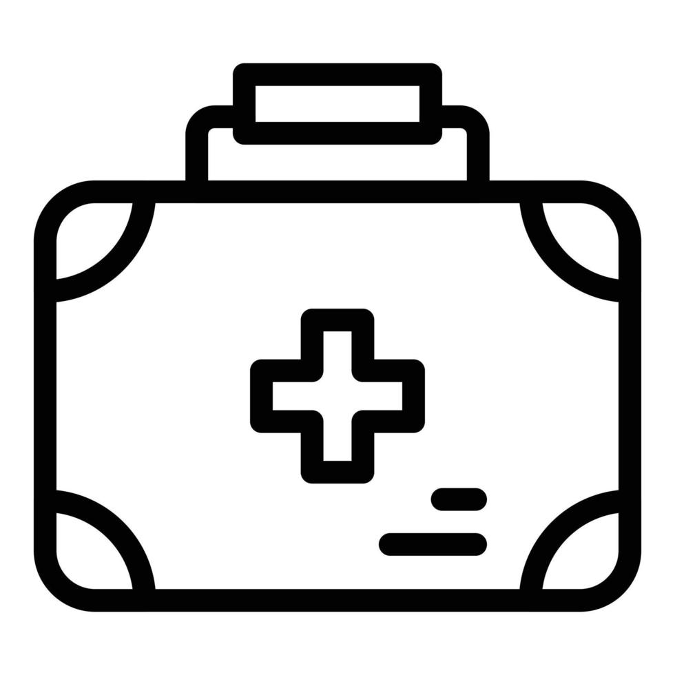 Expedition first aid kit icon, outline style vector