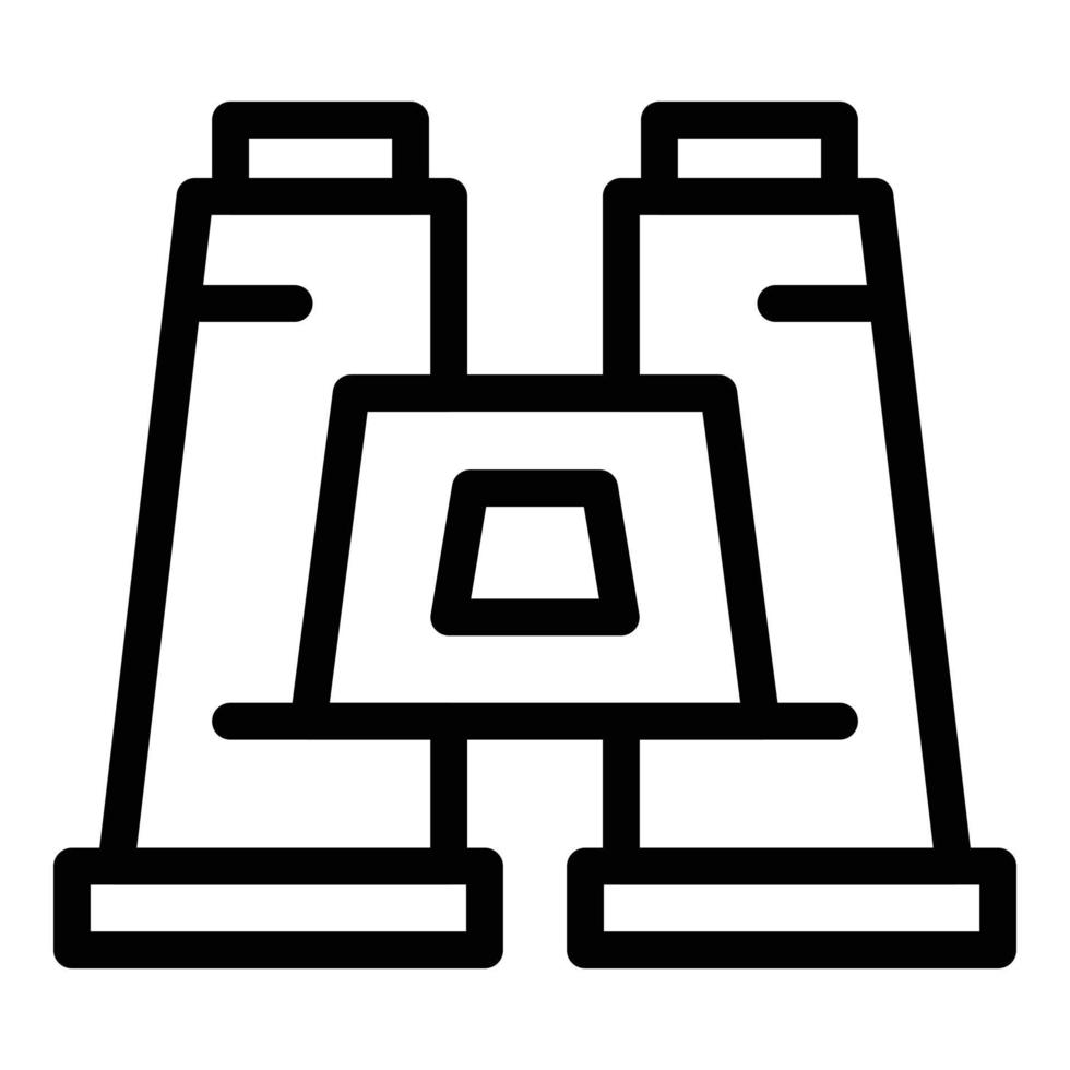 Expedition binoculars icon, outline style vector
