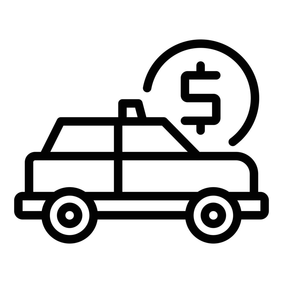 Taximeter driver icon, outline style vector