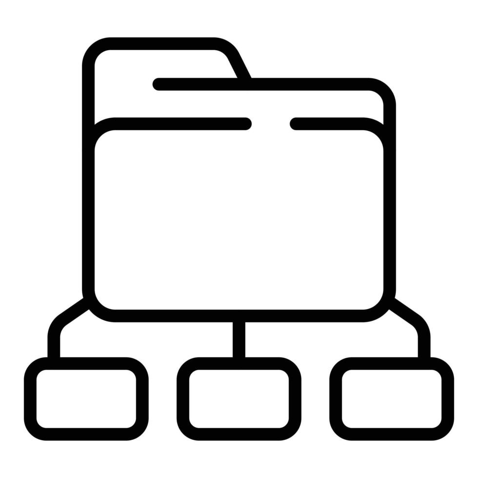 Folder network internet icon, outline style vector
