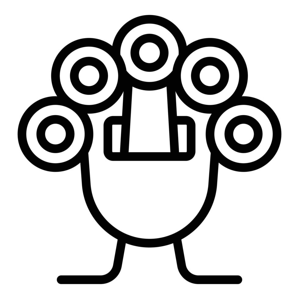 Curly hair procedure icon, outline style vector