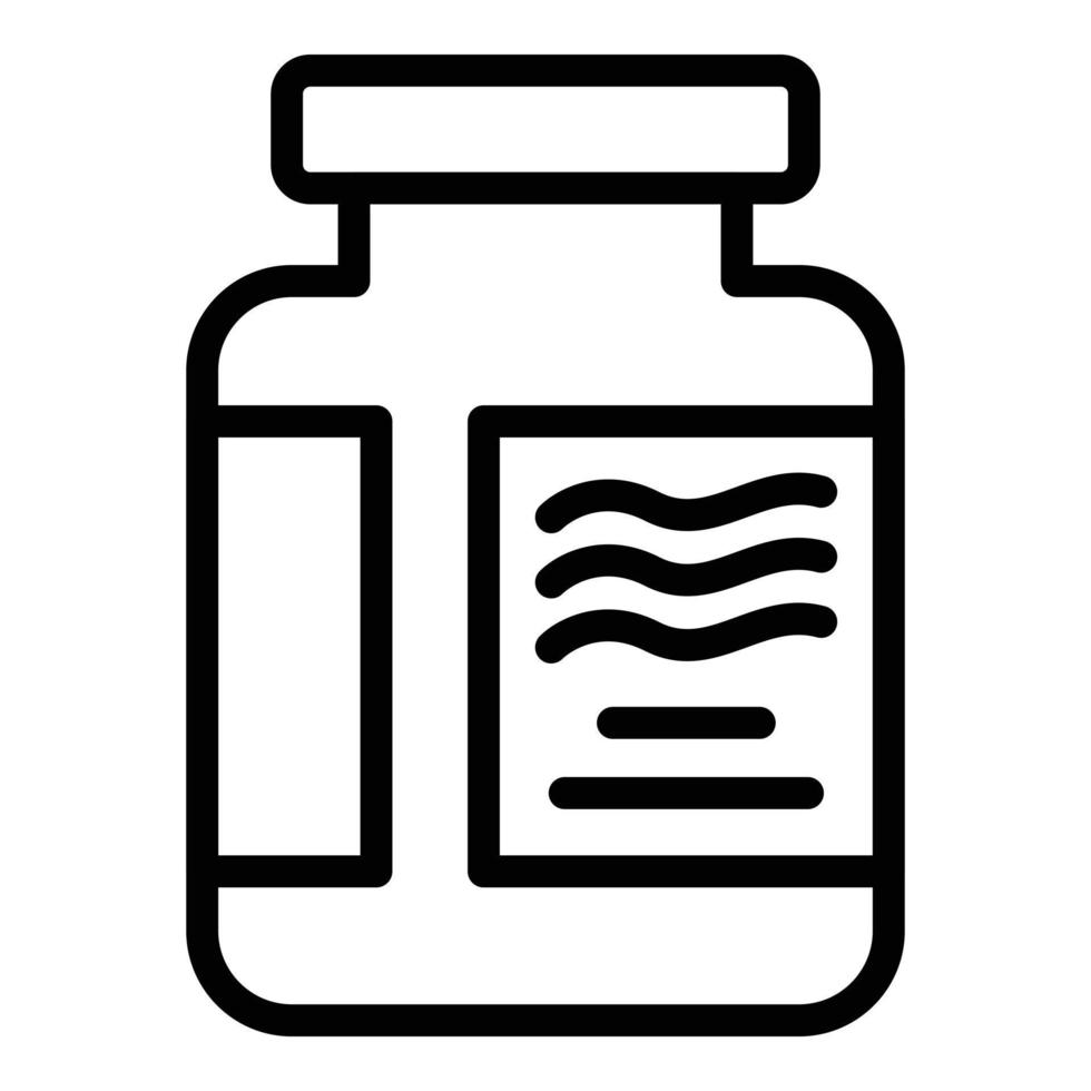 Curly hair conditioner jar icon, outline style vector