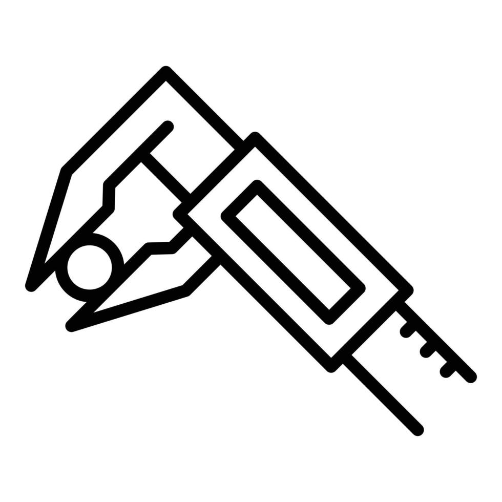 Micrometer icon, outline style vector