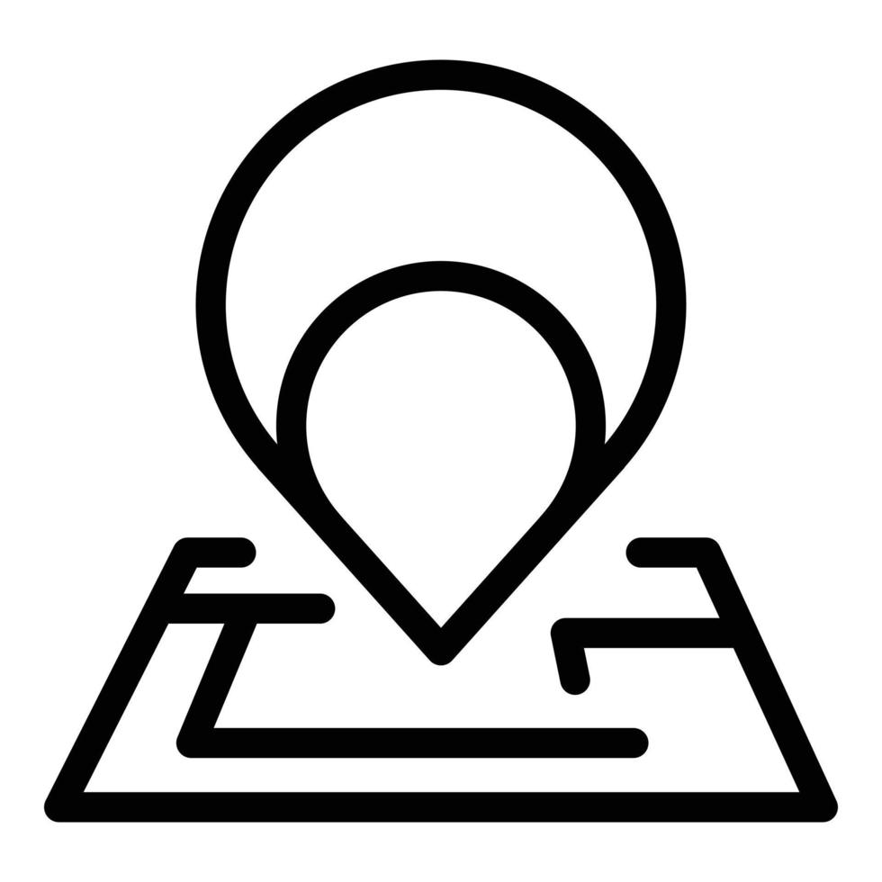 Expedition location icon, outline style vector