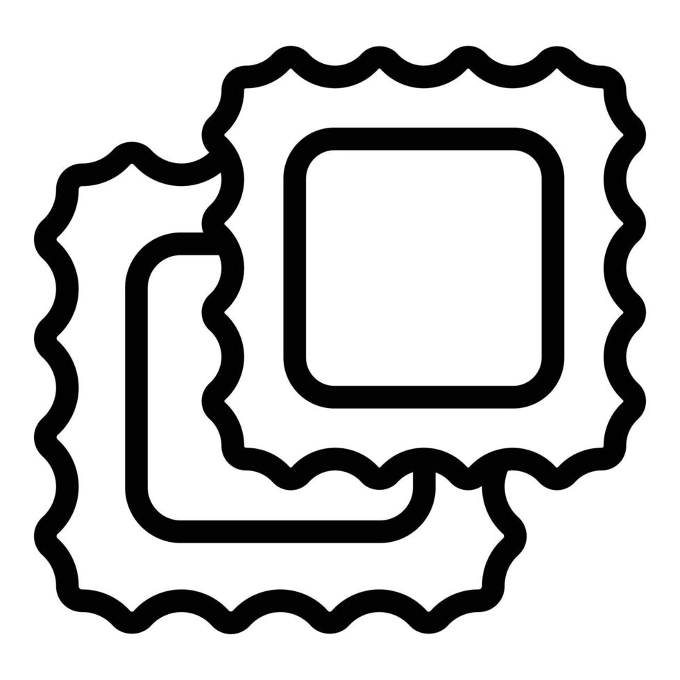 Ravioli italian icon, outline style vector