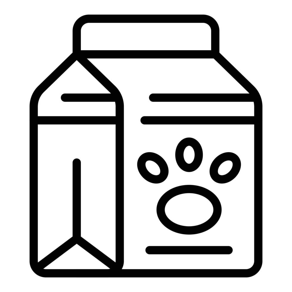 Dog food package icon, outline style vector