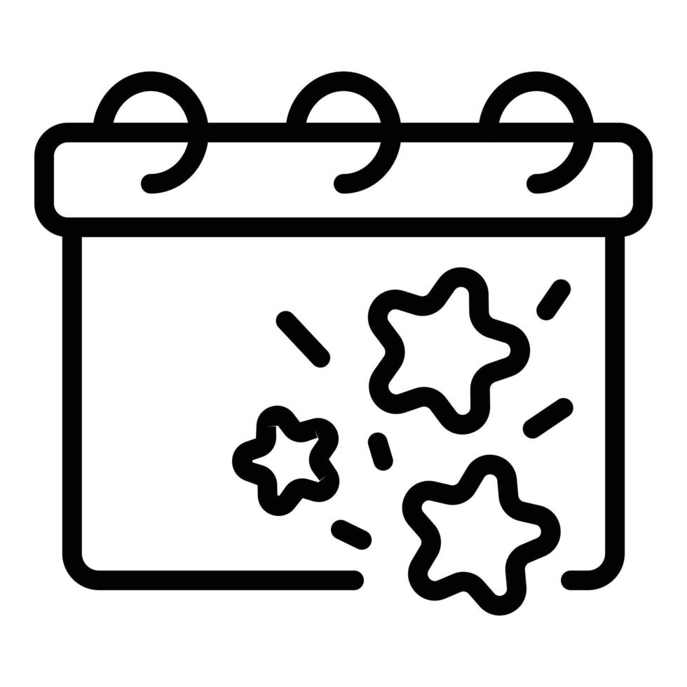 Event planner date icon, outline style vector