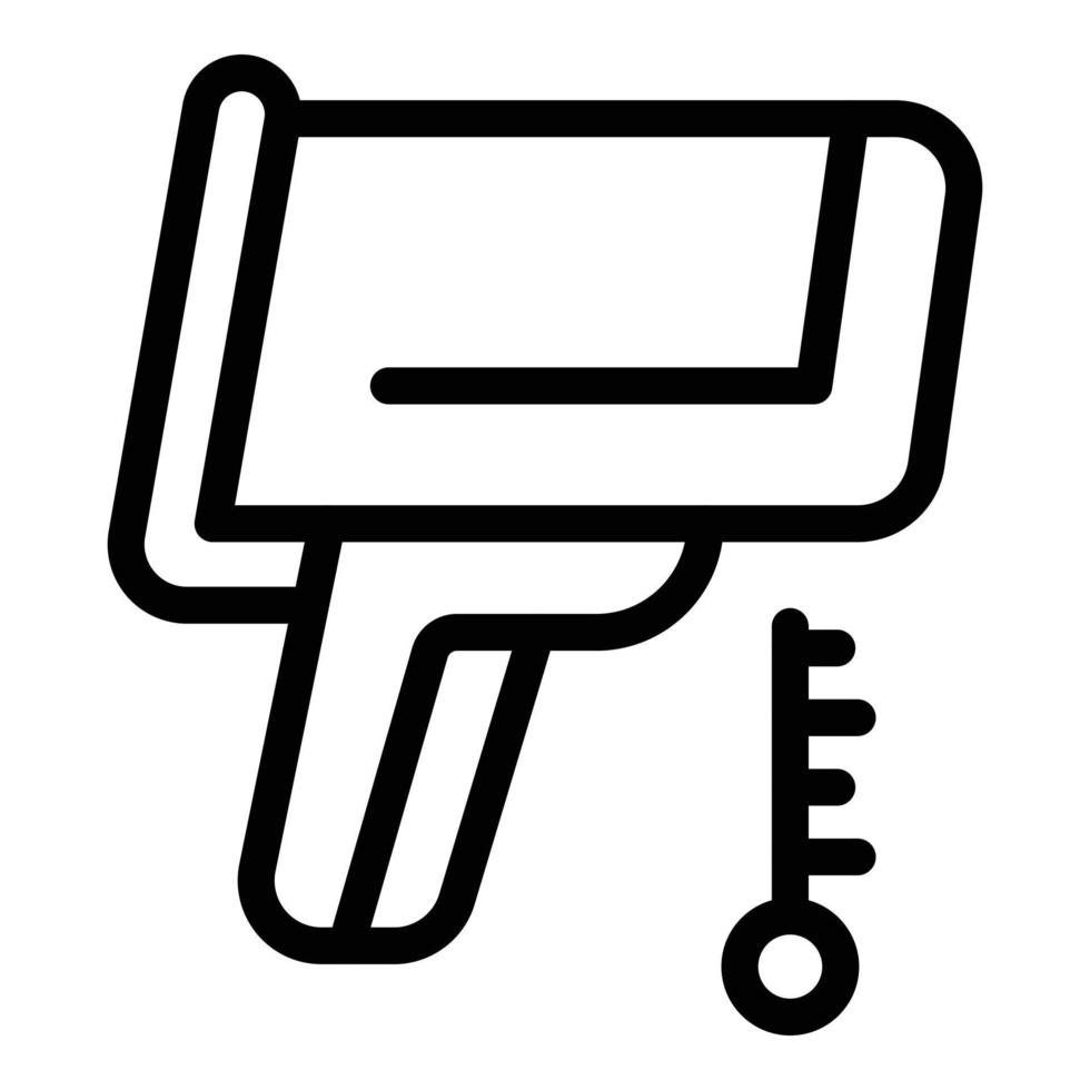 Laser thermometer infrared icon, outline style vector