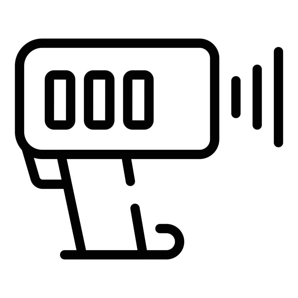 Speed radar gun icon, outline style vector