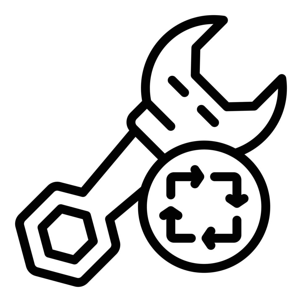 Technical backup icon, outline style vector