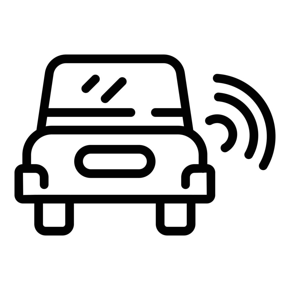 Speed radar alert icon, outline style vector