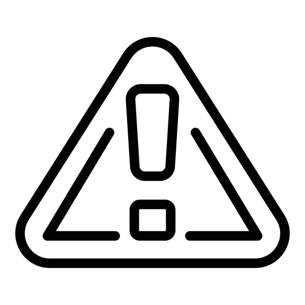 Warning radar road icon, outline style vector