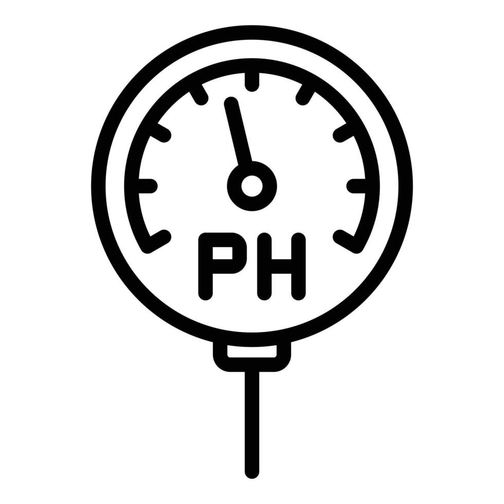 Ph level icon, outline style vector