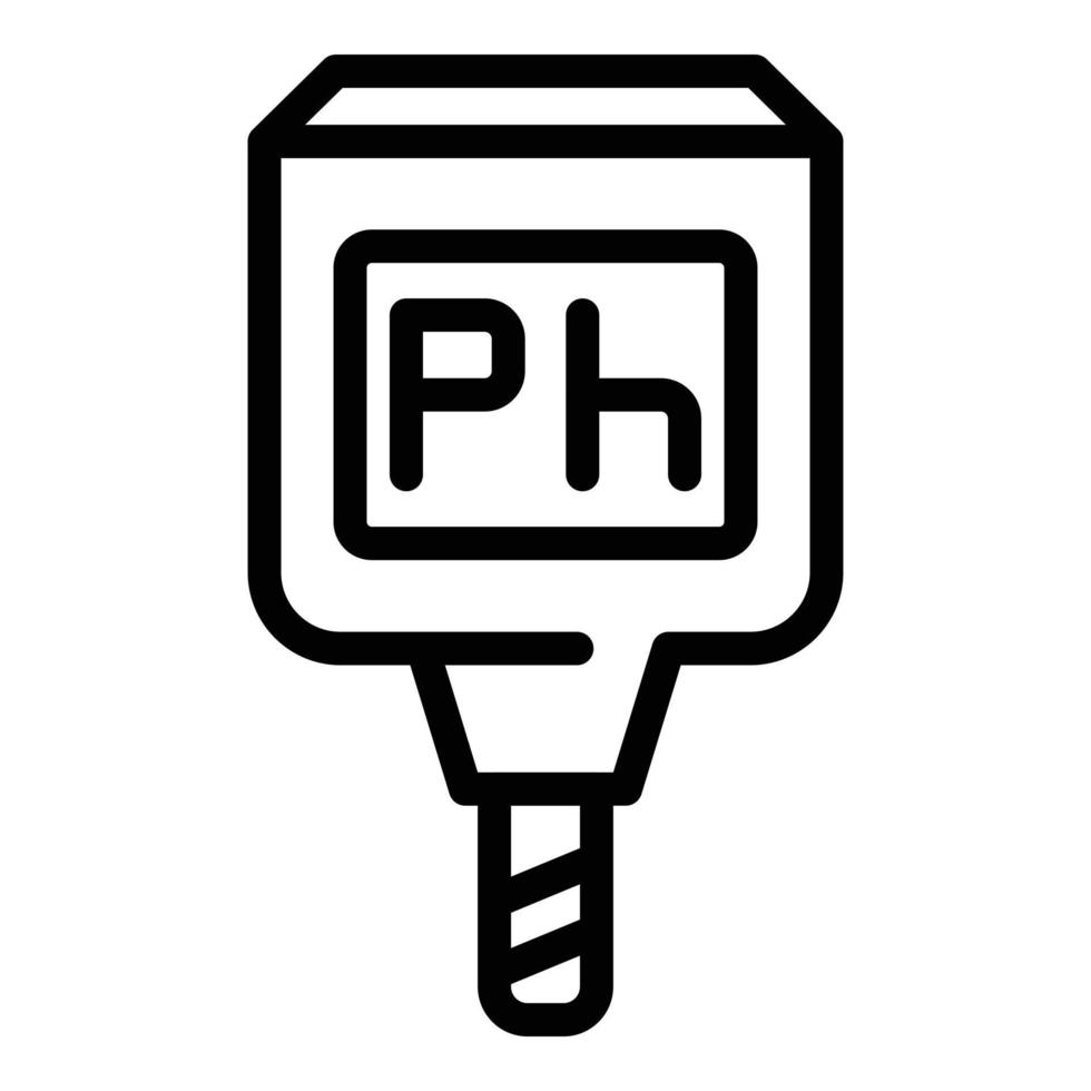 icono de equipo de ph, estilo de esquema vector