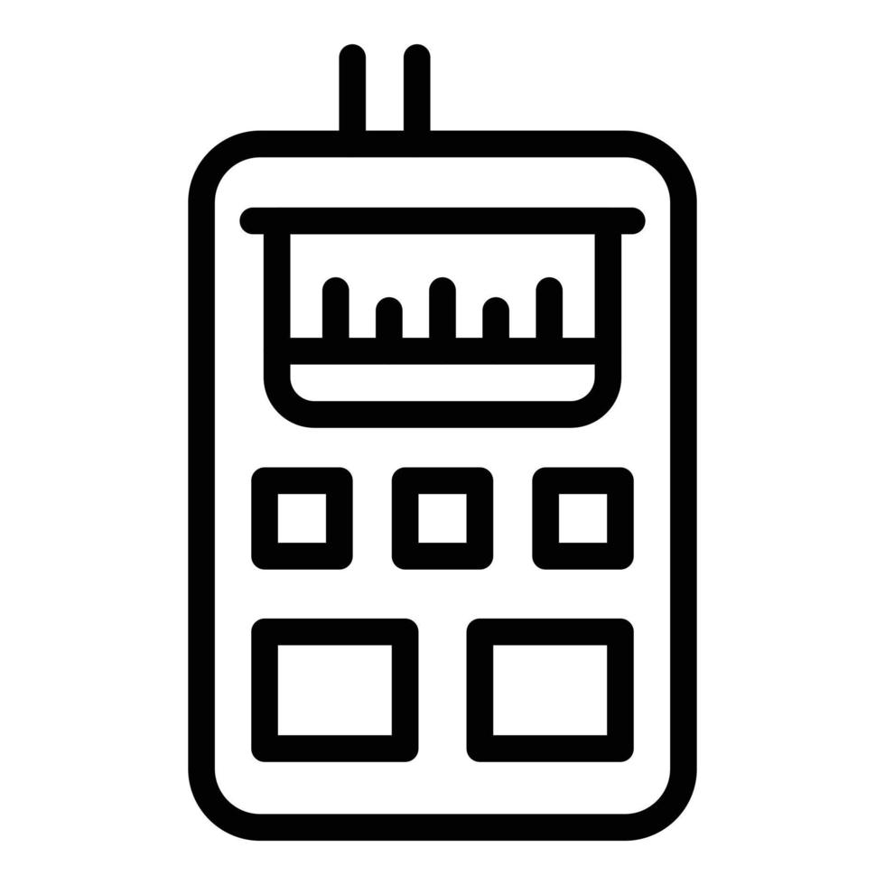 Laser ruler tool icon, outline style vector