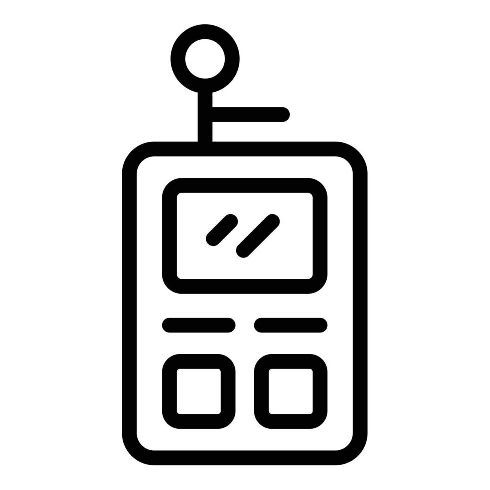 Laser tape meter icon, outline style vector
