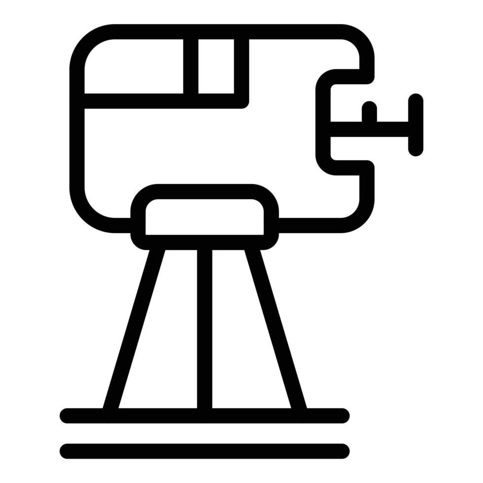 Tripod laser meter icon, outline style vector