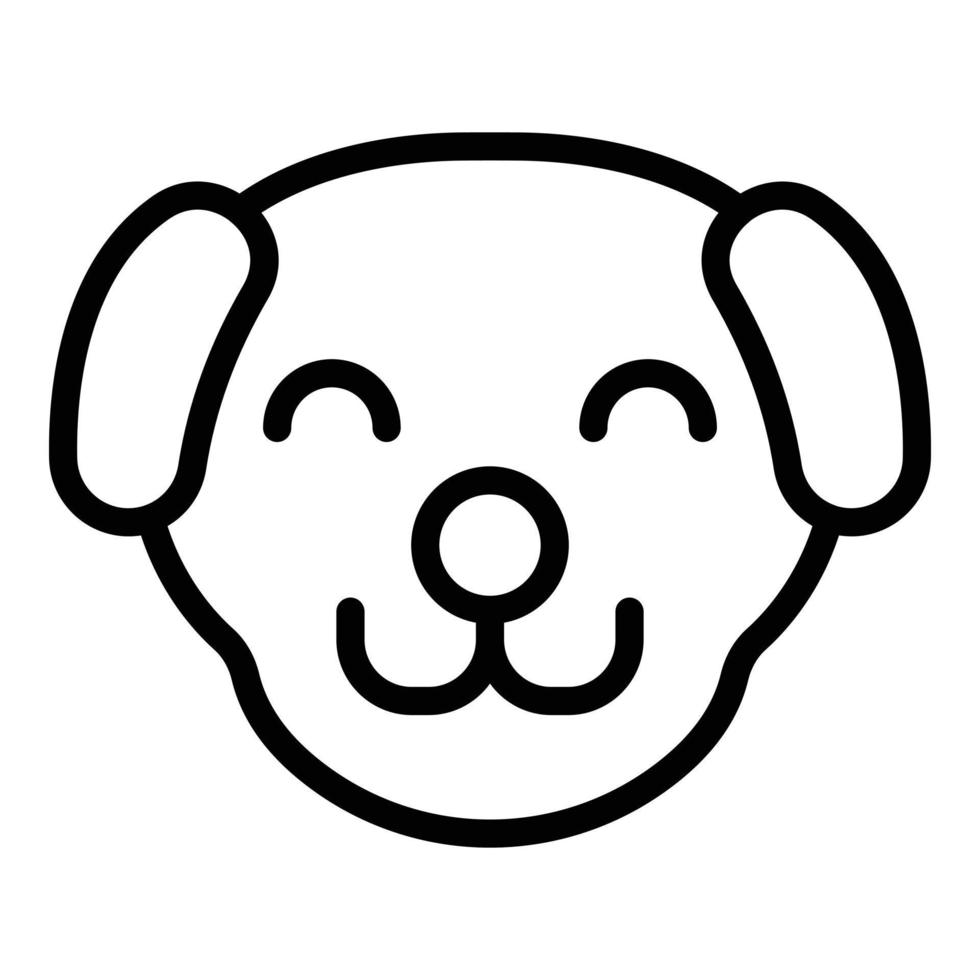 Veterinary clinic dog icon, outline style vector