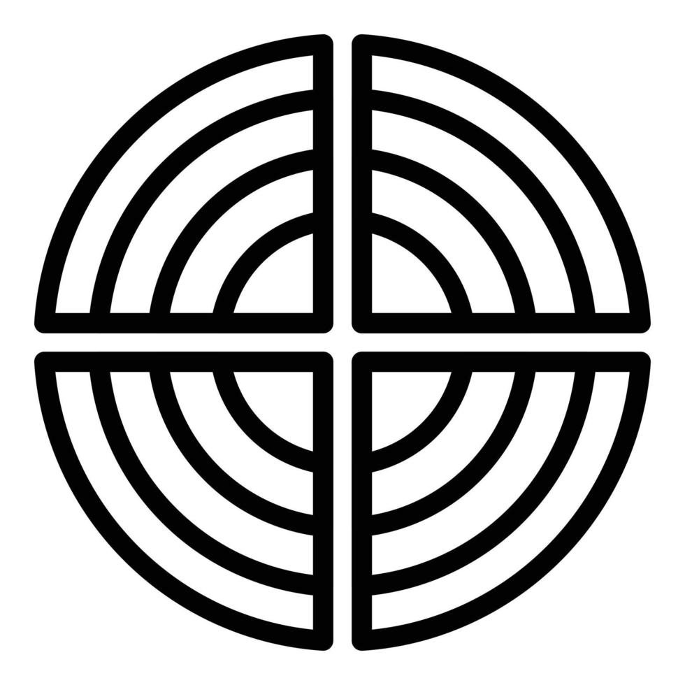 Coil cooler icon, outline style vector