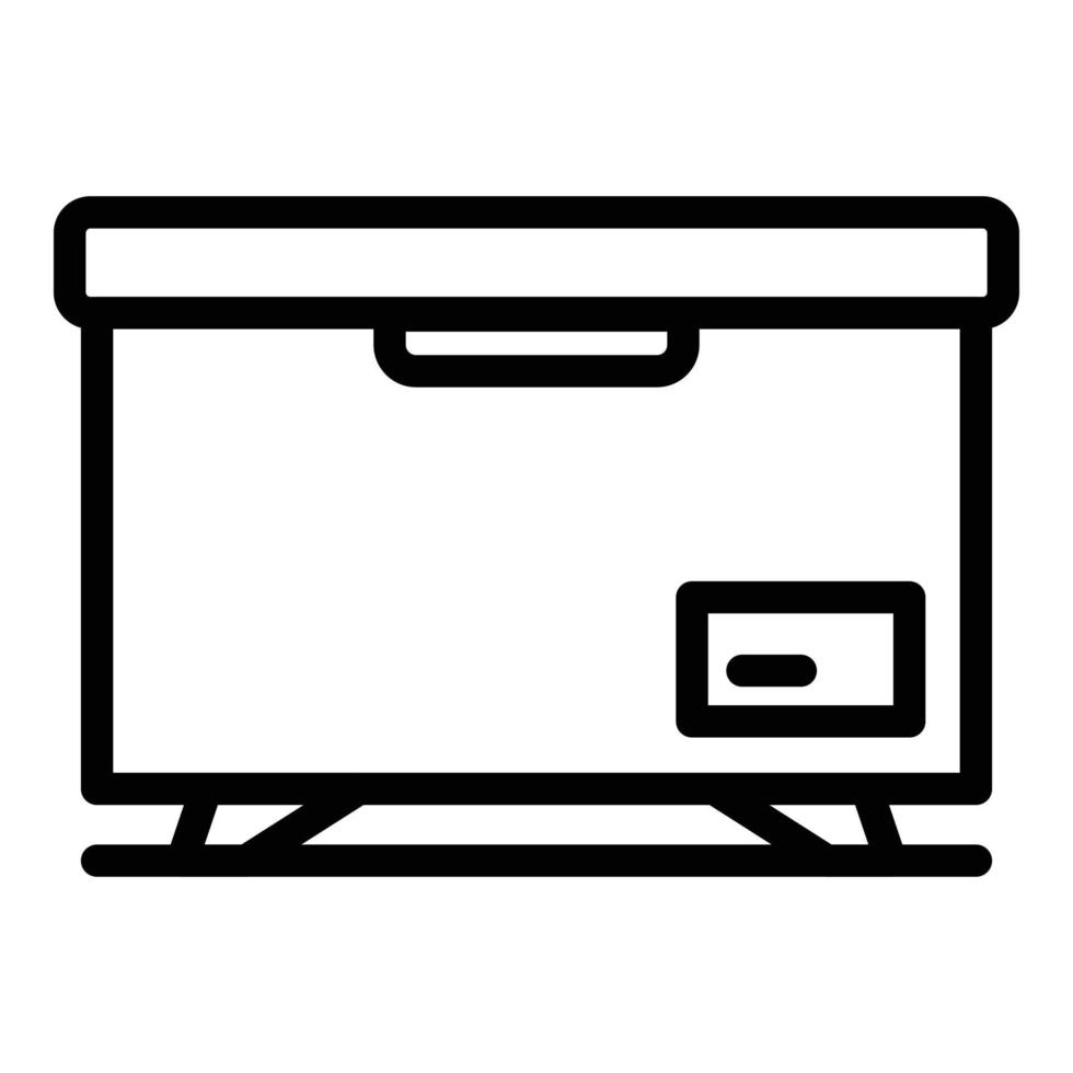 Ice cream fridge icon, outline style vector