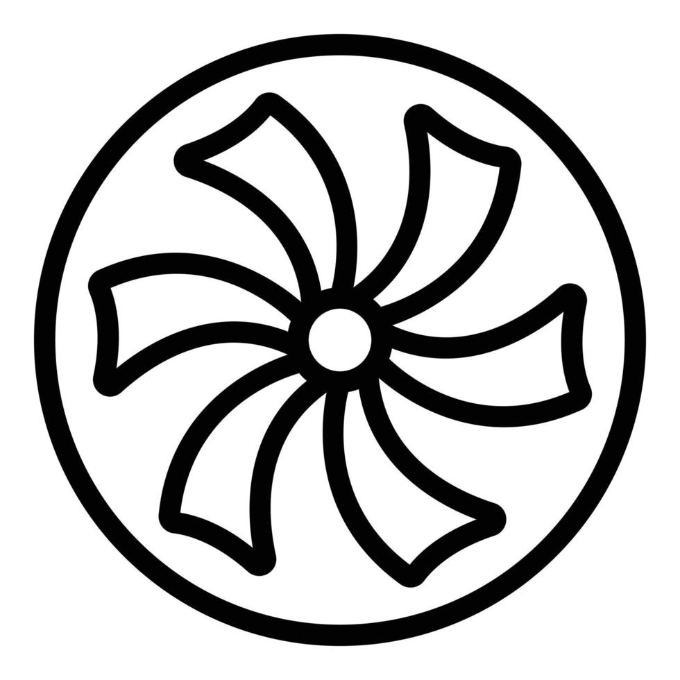 Gear refrigerator icon, outline style vector