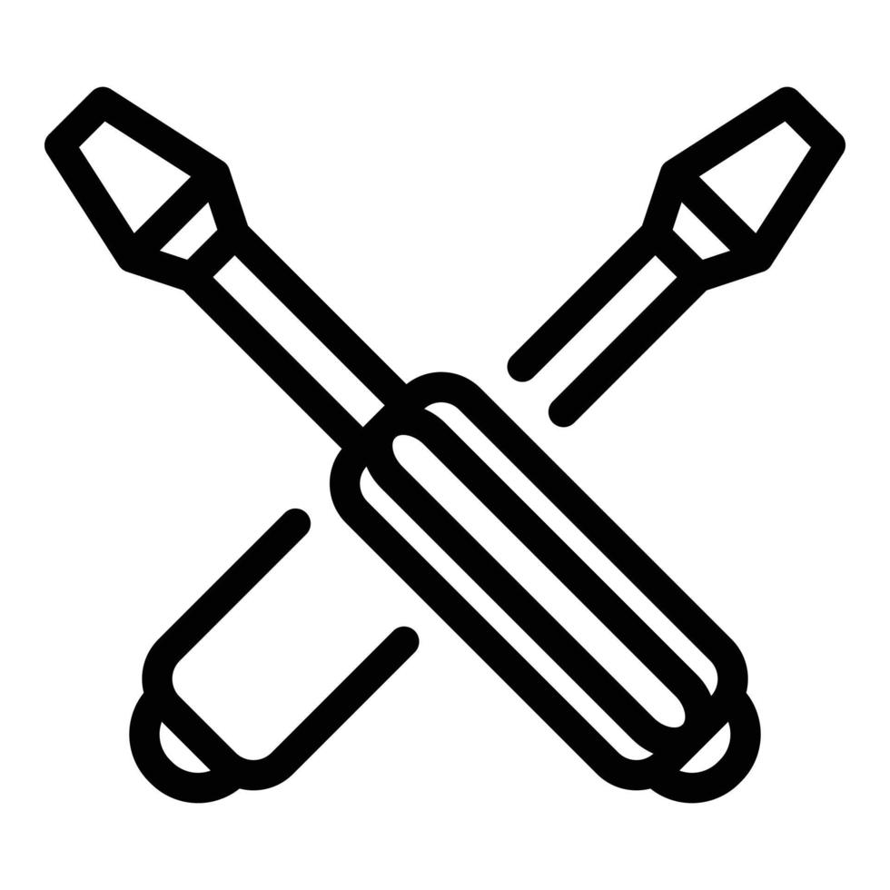 Repair service icon, outline style vector