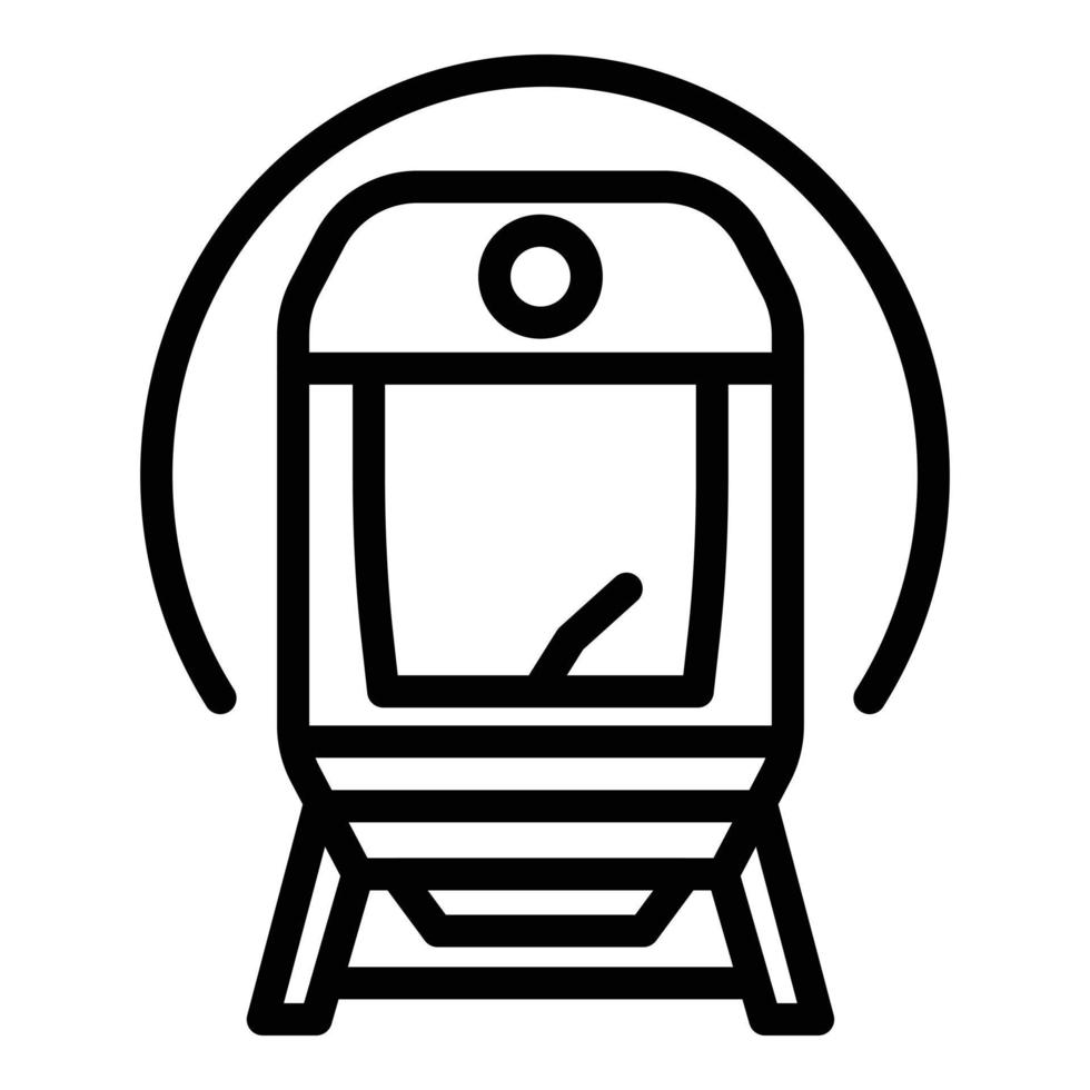 icono de tren de alta velocidad, estilo de esquema vector