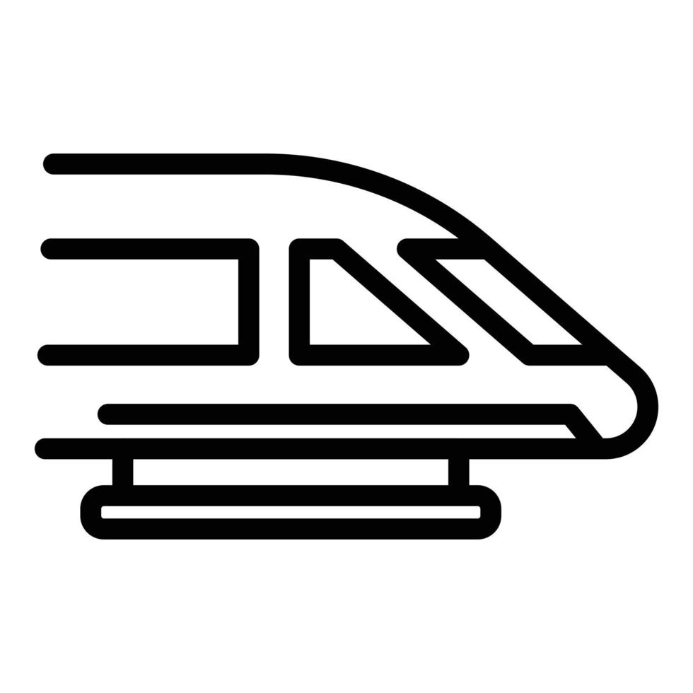 icono de tren expreso, estilo de esquema vector