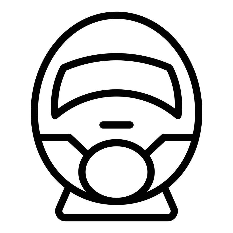 Fast train icon, outline style vector
