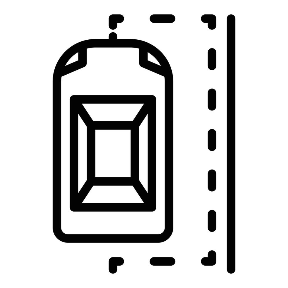 Driverless auto icon, outline style vector