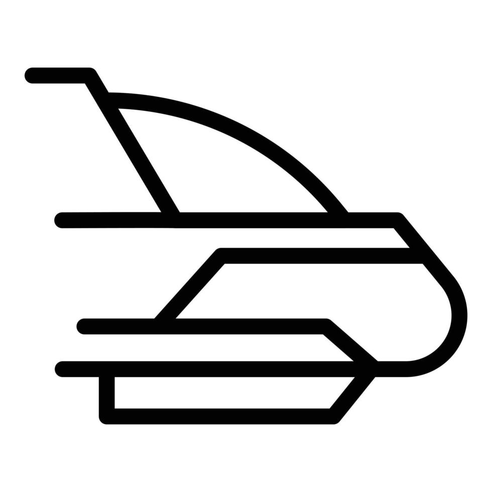 High speed railway icon, outline style vector