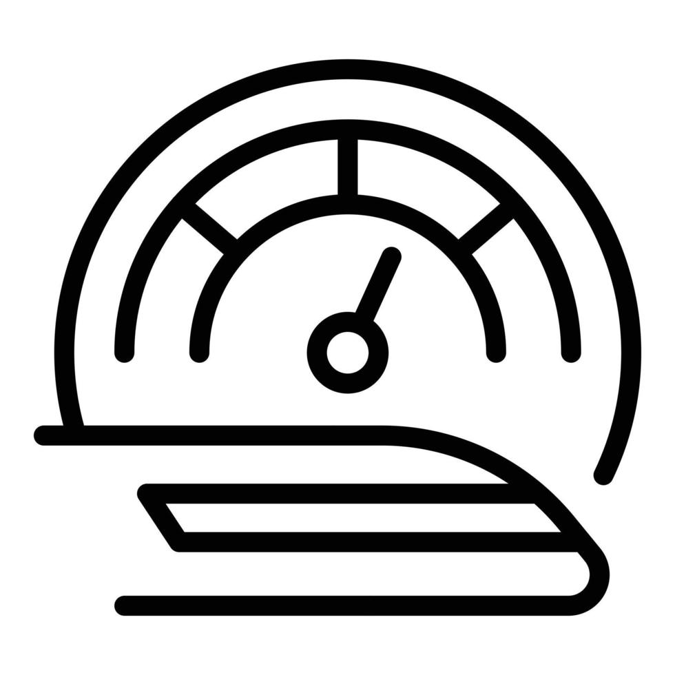 Public fast train icon, outline style vector