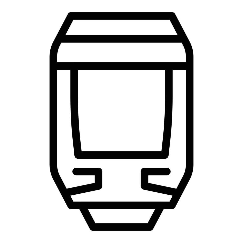 High speed tram icon, outline style vector