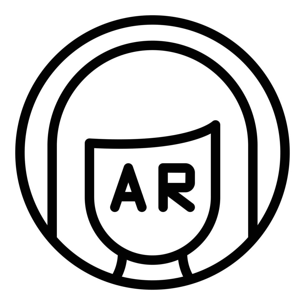 Vr assistance icon, outline style vector