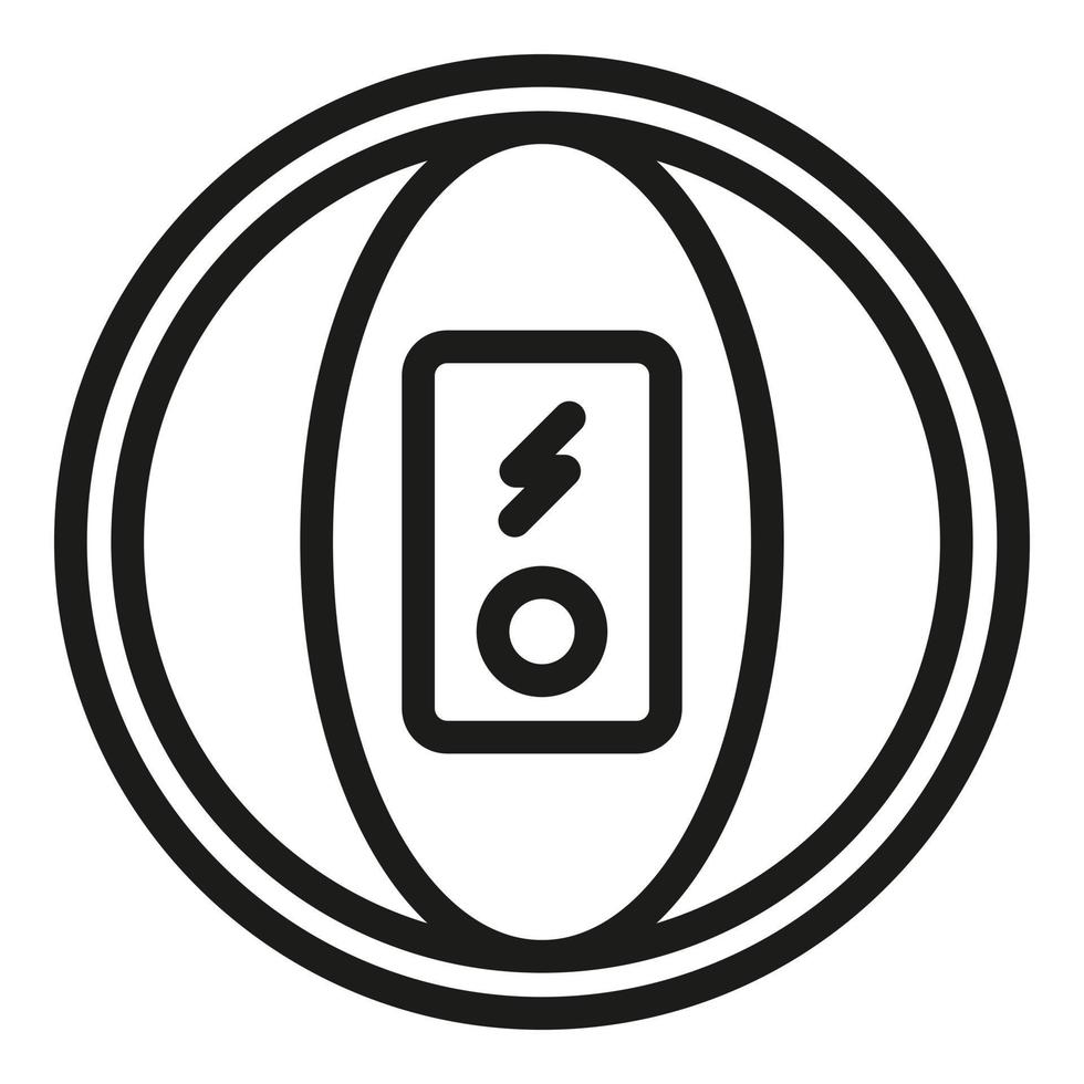 Pedometer icon, outline style vector